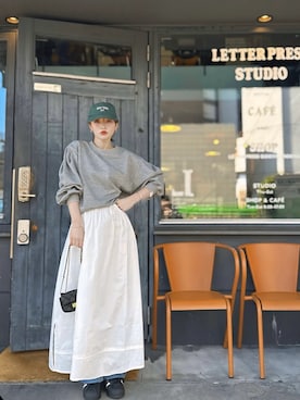「アイテム（スウェット）」を使った、yuri.さん（レディース・150cm）の夏コーディネート