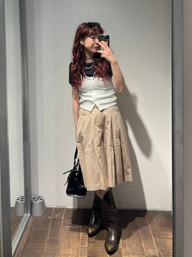 「JEANASIS（ジーナシス）のアイテム（パンツ）」を使った、ミユキさん（レディース・160cm）の春コーディネート