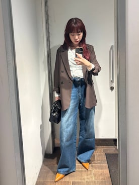 「JEANASIS（ジーナシス）のアイテム」を使った、ミユキさん（レディース・160cm）の春コーディネート