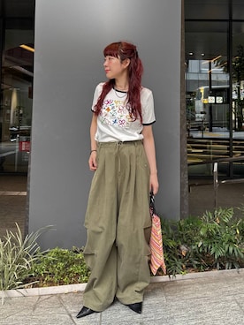 ミリタリータックボリュームパンツ/657336を使った人気ファッション