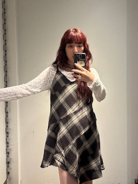 「アイテム（チュニック）」を使った、ミユキさん（レディース・159cm）の夏コーディネート