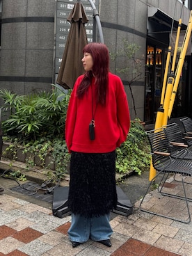 「アイテム（チャーム）」を使った、ミユキさん（レディース・159cm）の秋コーディネート