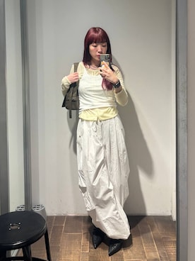 「JEANASIS（ジーナシス）のアイテム（バッグ）」を使った、ミユキさん（レディース・160cm）の春コーディネート