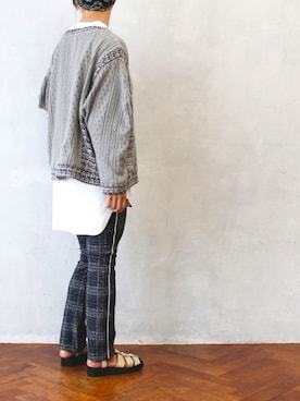 「pelleterno（ペレテルノ）のアイテム（サンダル）」を使った、minoriTY-fun LOOKさん（レディース・163cm）の秋コーディネート