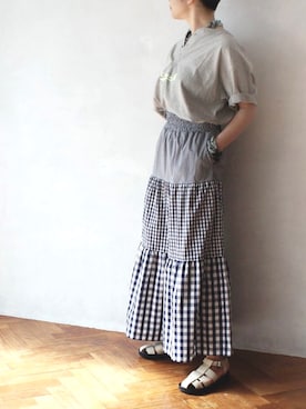 「pelleterno（ペレテルノ）のアイテム（サンダル）」を使った、minoriTY-fun LOOKさん（レディース・163cm）の春コーディネート