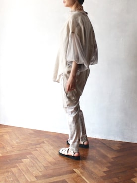 「pelleterno（ペレテルノ）のアイテム（サンダル）」を使った、minoriTY-fun LOOKさん（レディース・163cm）の夏コーディネート