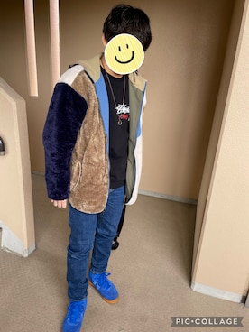 「CORISCO（コリスコ）のアイテム（ジャケット/アウター）」を使った、流れ星☆ミさん（レディース・161cm）の冬コーディネート