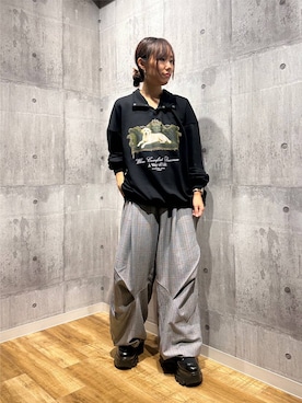「PBLIM（ページボーイリム）のアイテム」を使った、がんちゃんさん（レディース・156cm）の秋コーディネート