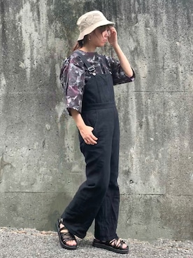 「PAGEBOY（ページボーイ）のアイテム（サロペット/オーバーオール）」を使った、がんもさん（レディース・157cm）の夏コーディネート
