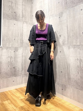 「PAGEBOY（ページボーイ）のアイテム（タンクトップ）」を使った、がんちゃんさん（レディース・156cm）の秋コーディネート