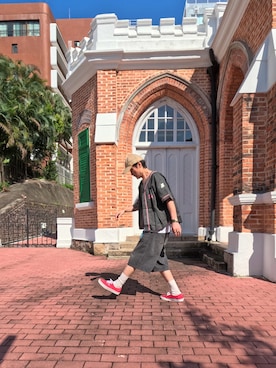「Carhartt（カーハート）のアイテム（キャップ、グレー系）」を使った、jayさん（メンズ・185cm）の秋コーディネート