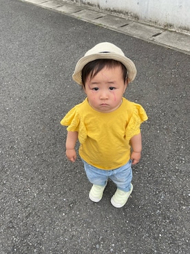 「1歳コーデ」｜はーちゃんさん（キッズ・80cm）の夏コーディネート