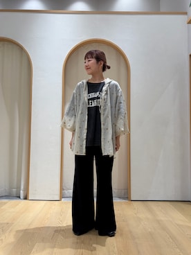 「CIAOPANIC TYPY（チャオパニックティピー）のアイテム（パンツ）」を使った、てらさんさん（レディース・158cm）の夏コーディネート
