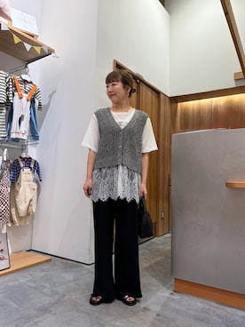 「CIAOPANIC TYPY（チャオパニックティピー）のアイテム（アクセサリー）」を使った、てらさんさん（レディース・158cm）の夏コーディネート
