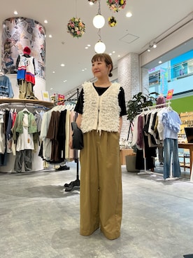 「ワイドパンツ」｜てらさんさん（レディース・158cm）の秋コーディネート