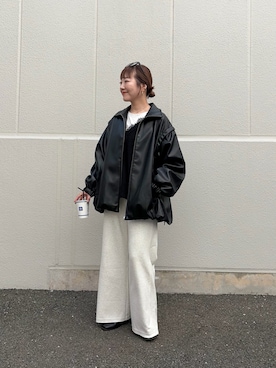 「CIAOPANIC TYPY（チャオパニックティピー）のアイテム（ジャケット/アウター）」を使った、てらさんさん（レディース・158cm）の秋コーディネート