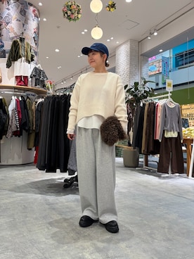 「アイテム（キャップ）」を使った、てらさんさん（レディース・158cm）の冬コーディネート