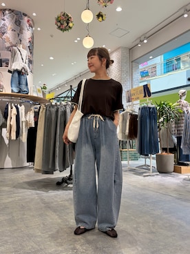 「CIAOPANIC TYPY（チャオパニックティピー）のアイテム（パンツ）」を使った、てらさんさん（レディース・158cm）の夏コーディネート