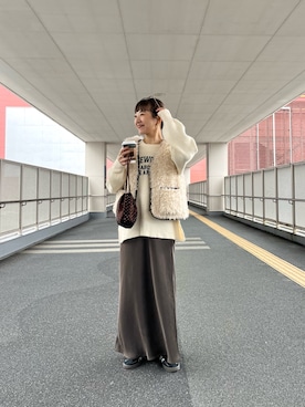 てらさんさん（レディース・158cm）の冬コーディネート