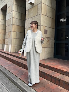 「アイテム（ワンピース/ドレス）」を使った、てらさんさん（レディース・158cm）の秋コーディネート