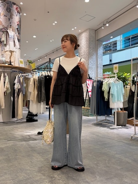 「CIAOPANIC TYPY（チャオパニックティピー）のアイテム（バッグ）」を使った、てらさんさん（レディース・158cm）の夏コーディネート