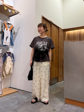 「CIAOPANIC TYPY（チャオパニックティピー）のアイテム（トップス）」を使った、てらさんさん（レディース・158cm）の夏コーディネート