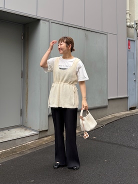 「CIAOPANIC TYPY（チャオパニックティピー）のアイテム（パンツ）」を使った、てらさんさん（レディース・158cm）の春コーディネート