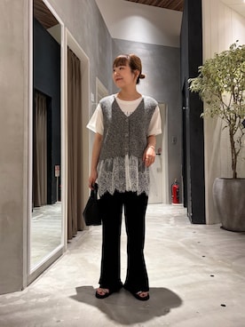 「CIAOPANIC TYPY（チャオパニックティピー）のアイテム（バッグ）」を使った、てらさんさん（レディース・158cm）の夏コーディネート