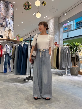 「CIAOPANIC TYPY（チャオパニックティピー）のアイテム（バッグ）」を使った、てらさんさん（レディース・158cm）の夏コーディネート