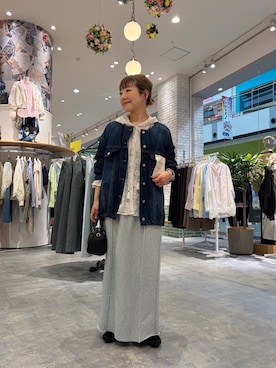 「CIAOPANIC TYPY（チャオパニックティピー）のアイテム（ジャケット/アウター）」を使った、てらさんさん（レディース・158cm）の春コーディネート