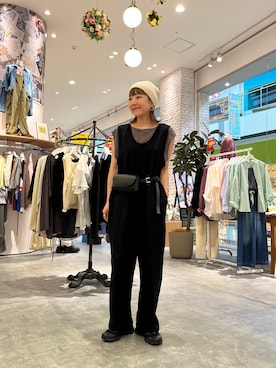 「アイテム（オールインワン・サロペット）」を使った、てらさんさん（レディース・158cm）の夏コーディネート