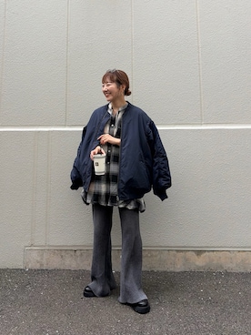 「アイテム（シャツ/ブラウス）」を使った、てらさんさん（レディース・158cm）の秋コーディネート