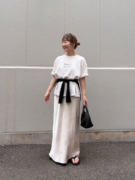 「CIAOPANIC TYPY（チャオパニックティピー）のアイテム（アクセサリー）」を使った、てらさんさん（レディース・158cm）の夏コーディネート