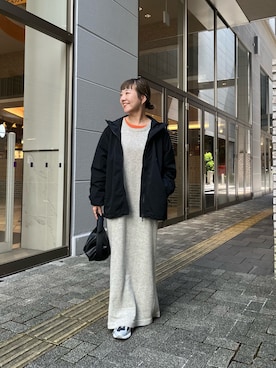 「アイテム（マウンテンパーカー）」を使った、てらさんさん（レディース・158cm）の秋コーディネート
