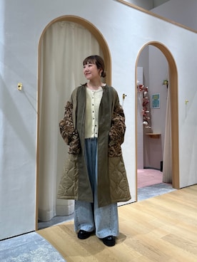 「アイテム（モッズコート）」を使った、てらさんさん（レディース・158cm）の秋コーディネート