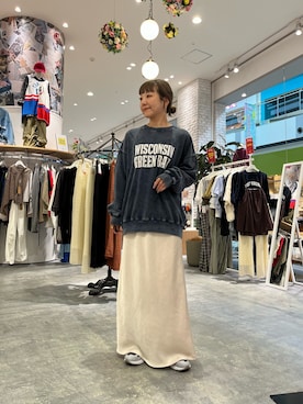 「アイテム（スウェット）」を使った、てらさんさん（レディース・158cm）の秋コーディネート