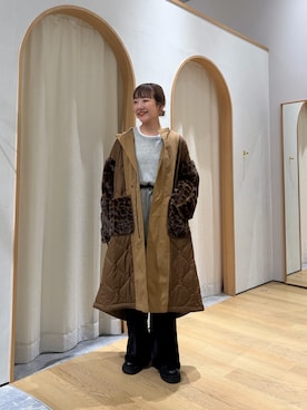 「アイテム（モッズコート）」を使った、てらさんさん（レディース・158cm）の秋コーディネート