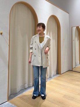 「CIAOPANIC TYPY（チャオパニックティピー）のアイテム（ジャケット/アウター）」を使った、てらさんさん（レディース・158cm）の春コーディネート