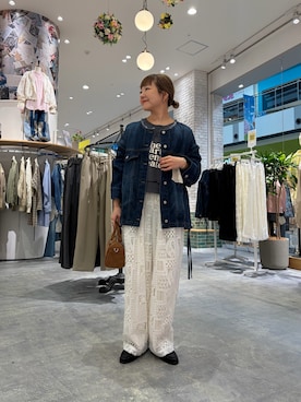 「CIAOPANIC TYPY（チャオパニックティピー）のアイテム（パンツ）」を使った、てらさんさん（レディース・158cm）の春コーディネート