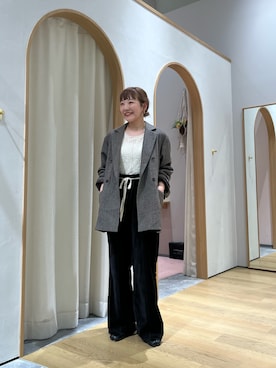 「アイテム（テーラードジャケット）」を使った、てらさんさん（レディース・158cm）の夏コーディネート