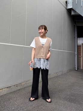 「CIAOPANIC TYPY（チャオパニックティピー）のアイテム（アクセサリー）」を使った、てらさんさん（レディース・158cm）の夏コーディネート