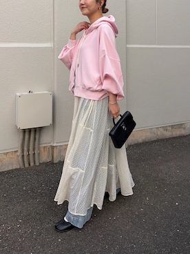 「CIAOPANIC TYPY（チャオパニックティピー）のアイテム（トップス）」を使った、てらさんさん（レディース・158cm）の春コーディネート