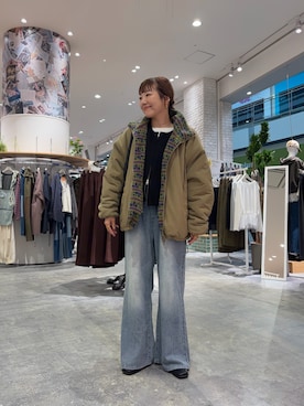 「CIAOPANIC TYPY（チャオパニックティピー）のアイテム（ジャケット/アウター）」を使った、てらさんさん（レディース・158cm）の秋コーディネート