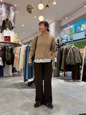 「CIAOPANIC TYPY（チャオパニックティピー）のアイテム（ニット/セーター）」を使った、てらさんさん（レディース・158cm）の秋コーディネート