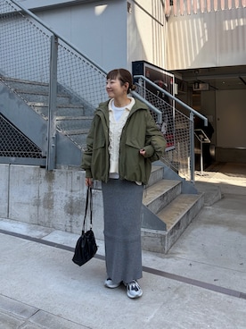 「アイテム（ブルゾン）」を使った、てらさんさん（レディース・158cm）の秋コーディネート