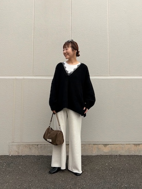 「CIAOPANIC TYPY（チャオパニックティピー）のアイテム（その他パンツ）」を使った、てらさんさん（レディース・158cm）の秋コーディネート
