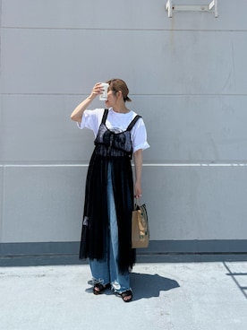 「CIAOPANIC TYPY（チャオパニックティピー）のアイテム（ワンピース/ドレス）」を使った、てらさんさん（レディース・158cm）の夏コーディネート