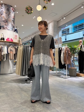 「CIAOPANIC TYPY（チャオパニックティピー）のアイテム（アクセサリー）」を使った、てらさんさん（レディース・158cm）の夏コーディネート
