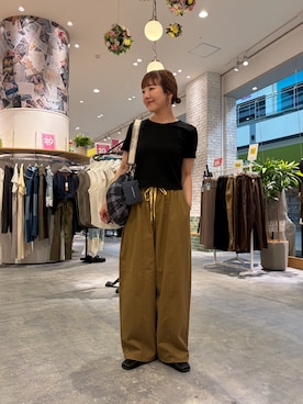 「CIAOPANIC TYPY（チャオパニックティピー）のアイテム（その他パンツ）」を使った、てらさんさん（レディース・158cm）の秋コーディネート