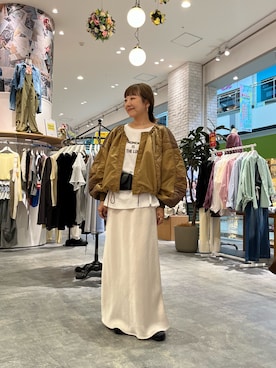 「アイテム（ブルゾン）」を使った、てらさんさん（レディース・158cm）の夏コーディネート